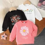 Pack of 3 Lightning Lifestyle Printed Sweatshirts for Girls Pack of 3 Lightning Lifestyle Printed Sweatshirts for Girls