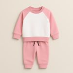 Snow Blossom Pink & White Sweatshirt Tracksuit for Girls