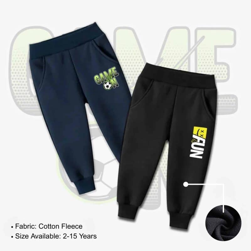 Pack of 2 Game On Fun Printed Fleece Sweatpants for Kids