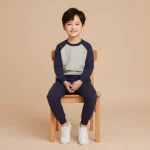 Kids Two-Tone Winter Tracksuit - Navy & Grey