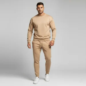 Premium Warm Beige Sweatshirt Tracksuit for Men