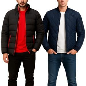 Pack of 2 Quilted Jackets for Men – Puffer & Bomber Styles
