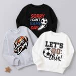 Pack of 3 Let's Do This Printed Sweatshirts for Tween Kids