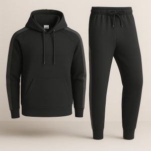 Dual Tone Contrast Hooded Tracksuit for Men