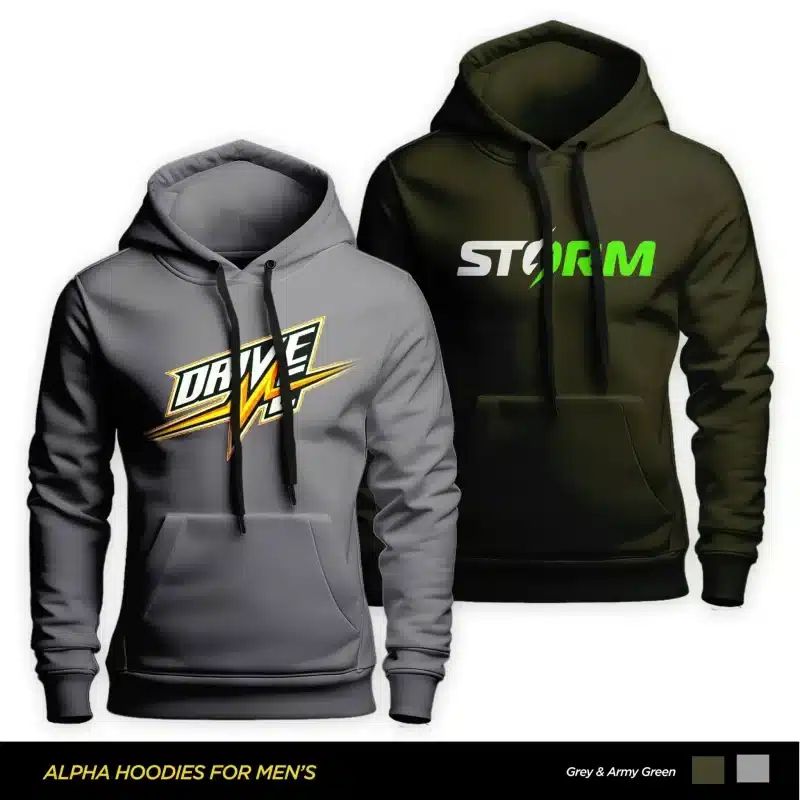 Pack of 2 Drive Storm Printed Hoodies for Mens
