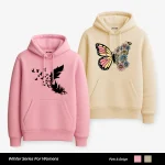 Pack of 2 Abstract Wings Printed Hoodies for Women