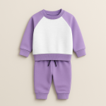 Twilight Glow Purple & White Sweatshirt Tracksuit for Girls