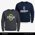 Pack of 2 Panther Style Printed Sweatshirts for Mens
