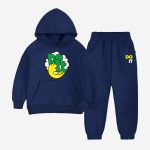Do It Printed Hooded Tracksuit For Young Kids - Navy Blue