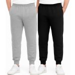 Bundle of 2 Gray and Black Fleece Sweatpants for Men