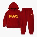 Pups Sunshine Hooded Tracksuit For Young Kids - Maroon