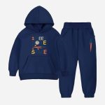 Need Space Hooded Tracksuit For Young Kids - Navy Blue