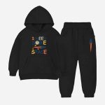 Need Space Hooded Tracksuit For Young Kids - Black