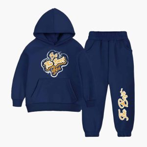 The Best Printed Hooded Tracksuit For Tween Kids - Navy Blue