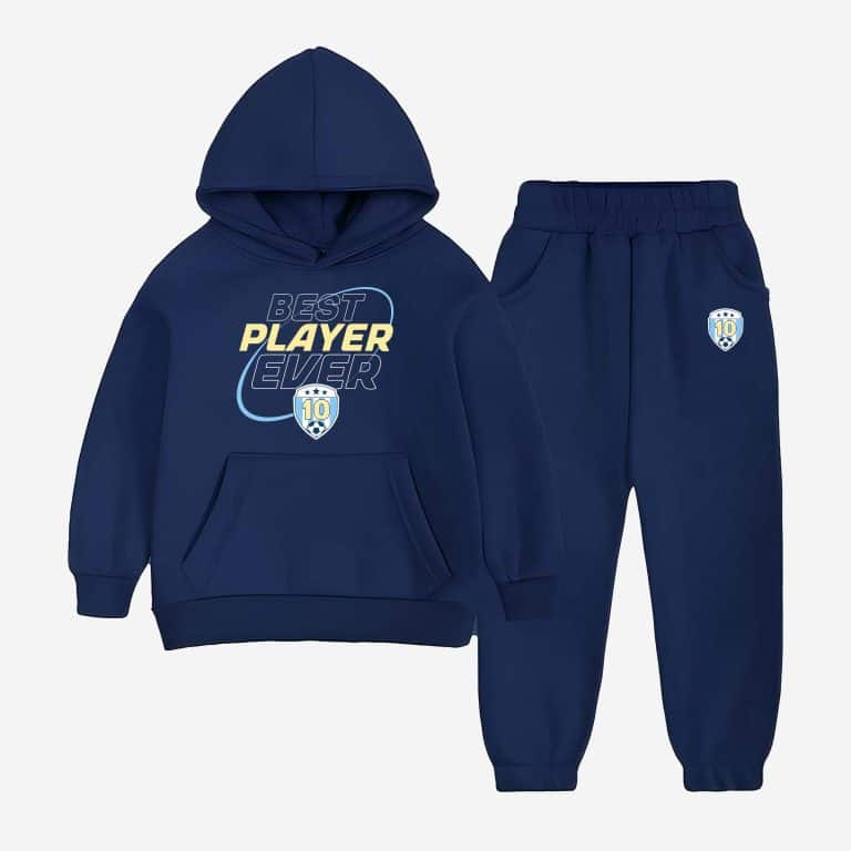 Best Player Printed Hooded Tracksuit For Tween Kids - Navy Blue Best Player Printed Hooded Tracksuit For Tween Kids - Navy Blue