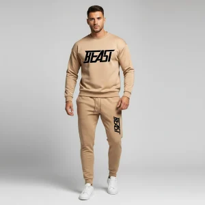 Beast Printed Sweatshirts Tracksuit for Men