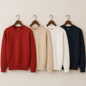 Bundle of 4 Standard Plain Sweatshirts for Men
