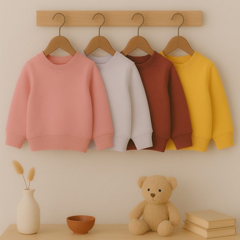 Bundle of 4 Warm Plain Sweatshirts for Girls Bundle of 4 Warm Plain Sweatshirts for Girls