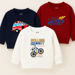 Pack of 3 Rolling Down the Streets Printed Sweatshirts for Young Kids