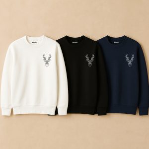 Pack of 3 Urban Deer Printed Sweatshirts for Men