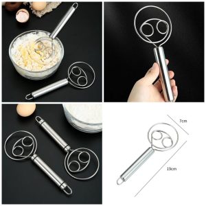 Dough Mixer – Stainless Steel Whisk for Bread & Batter
