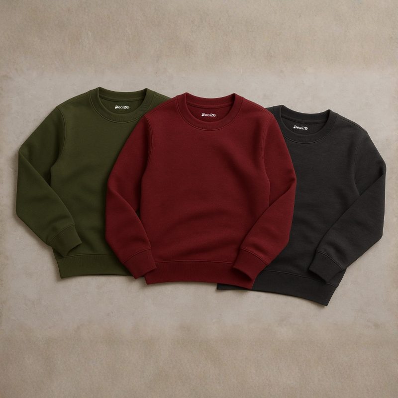 Bundle of 3 MAB Plain Sweatshirts for Men Bundle of 3 MAB Plain Sweatshirts for Men