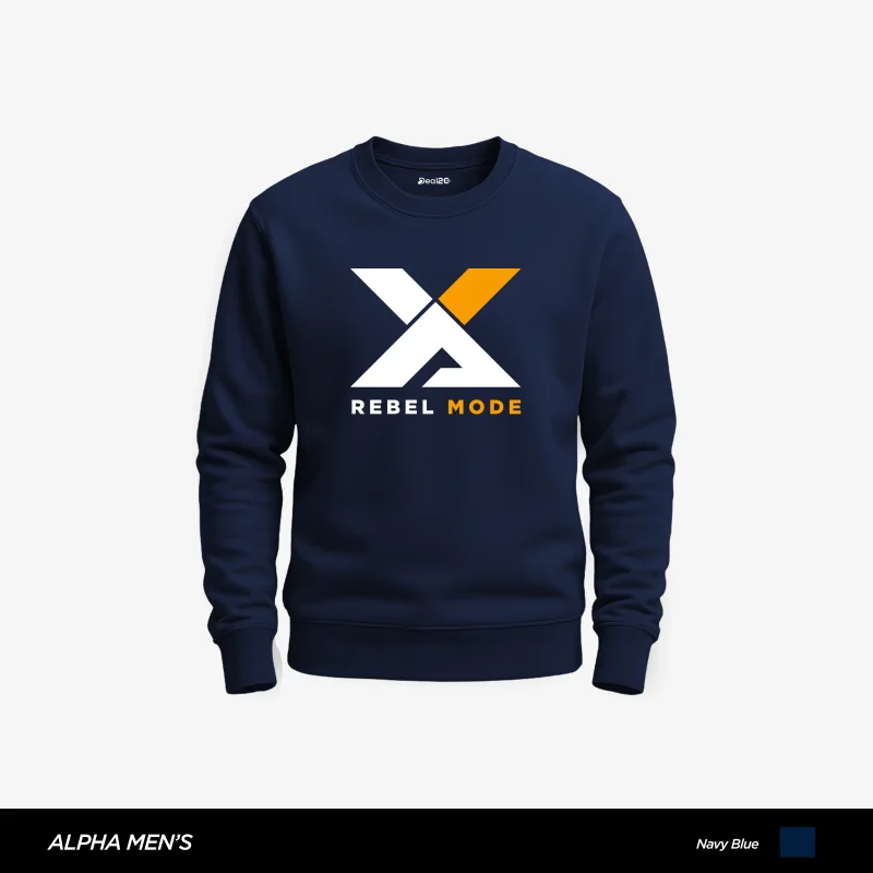 Rebel Mode Printed Navy Blue Sweatshirt for Men Rebel Mode Printed Navy Blue Sweatshirt for Men
