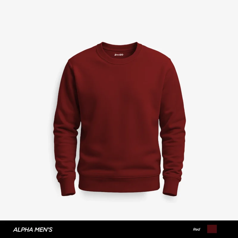 FreshFit Plain Red Sweatshirt for Men FreshFit Plain Red Sweatshirt for Men