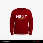 Next Generation Printed Red Sweatshirt for Men
