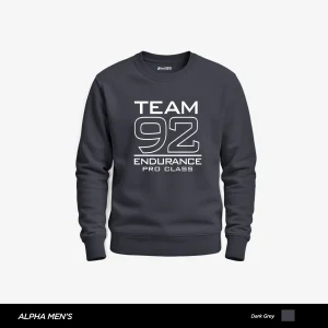 Team 92 Printed Dark Grey Sweatshirt for Men