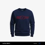 CHAOS Mode Printed Navy Blue Sweatshirt for Men