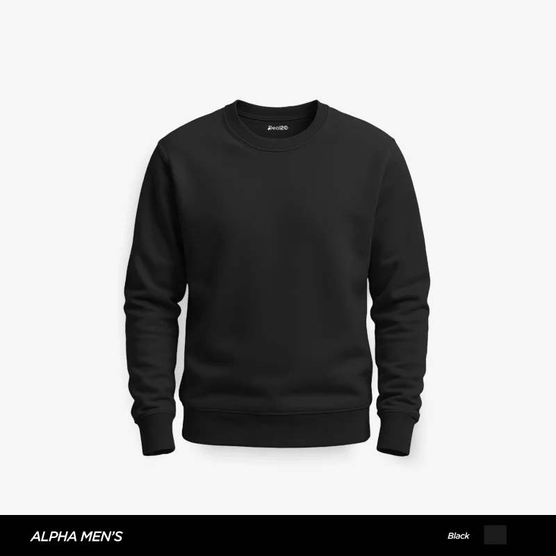 Neutral Plain Black Sweatshirt for Men Neutral Plain Black Sweatshirt for Men