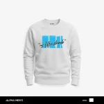 ALX Afreshionk Printed White Sweatshirt for Men