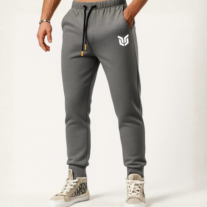 Stylish Badge Printed Dark Grey Sweatpant for Men Stylish Badge Printed Dark Grey Sweatpant for Men
