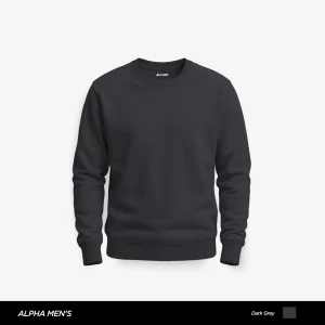 Flint Plain Dark Grey Sweatshirt for Men