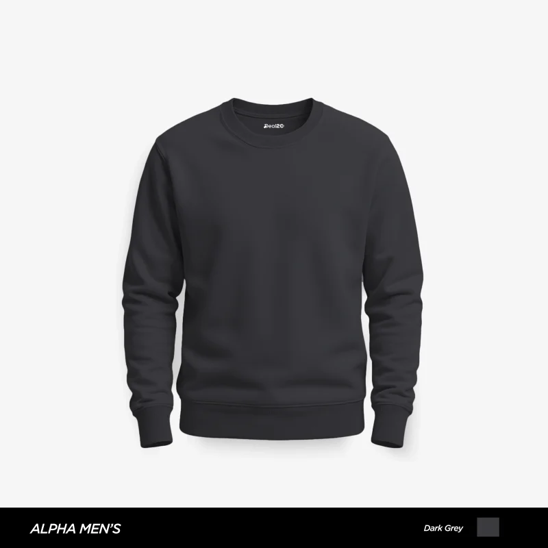 Flint Plain Dark Grey Sweatshirt for Men Flint Plain Dark Grey Sweatshirt for Men