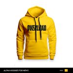 Overload Printed Yellow Hoodie For Men
