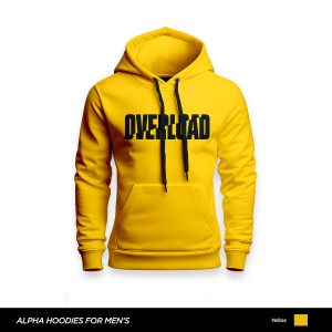 Overload Printed Yellow Hoodie For Men