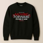 Moving Forward Printed Black Sweatshirt for Men