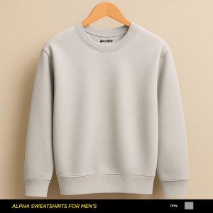 Pure Plain Grey Sweatshirt for Men