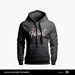 You Are Perfect Printed Dark Grey Hoodie For Men