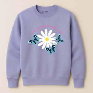 Grow Your Way Printed Purple Sweatshirt for Women
