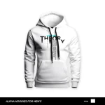 Casual Theory Printed White Hoodie For Men