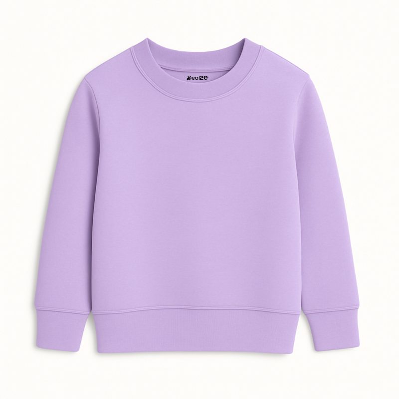 Purple Plain Sweatshirt for Girls