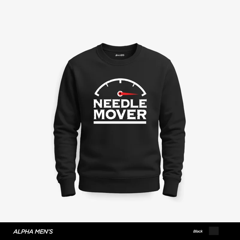 Needle Mover Printed Black Sweatshirt for Men Needle Mover Printed Black Sweatshirt for Men