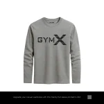 Core Gym X Printed Charcoal Long Sleeve T-Shirt for Men