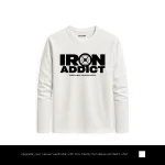 Iron Goals Printed White Long Sleeve T-Shirt for Men