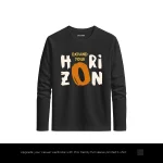 Beyond Horizon Printed Black Long Sleeve T-Shirt for Men