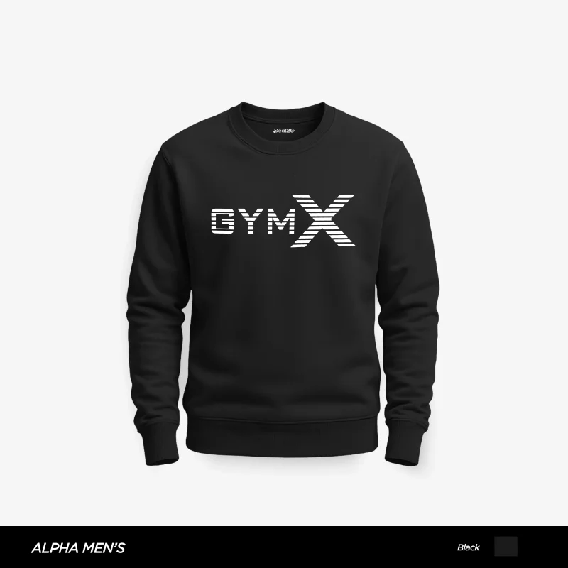 GYM X Zone Printed Black Sweatshirt for Men GYM X Zone Printed Black Sweatshirt for Men