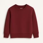 Maroon Plain Sweatshirt for Unisex